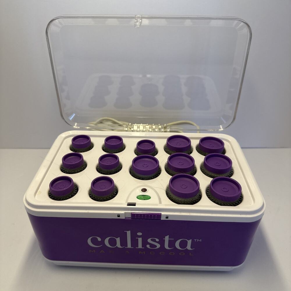 Calista VR 770 Ion Hot Rollers Base Unit & Rollers Tested Works No Clips